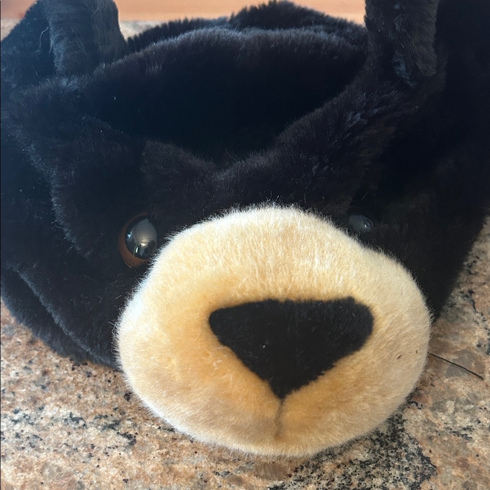 Black Bear Plush Hat